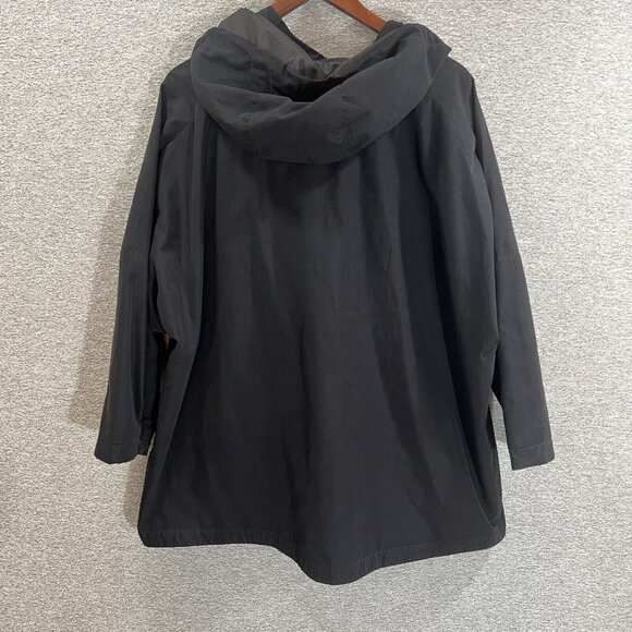 Superdry Quarter Snap Button Jacket Women Sz 10 Waist Drawstring Lined Black - Picture 14 of 14